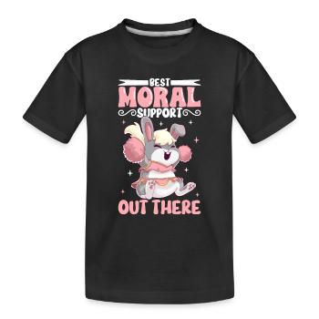 Cheerleader Cheerleader-outfit - Kinder Premium Bio T-Shirt - Schwarz - Vorne