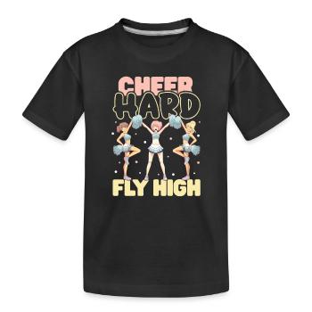 Cheerleader Cheerleader-outfit - Kinder Premium Bio T-Shirt - Schwarz - Vorne