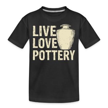 Töpfern Töpferei Töpfer - Kinder Premium Bio T-Shirt - Schwarz - Vorne