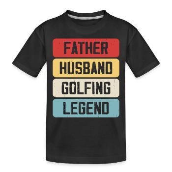 Golf Golfer - Kids' Premium Organic T-Shirt - black - Front