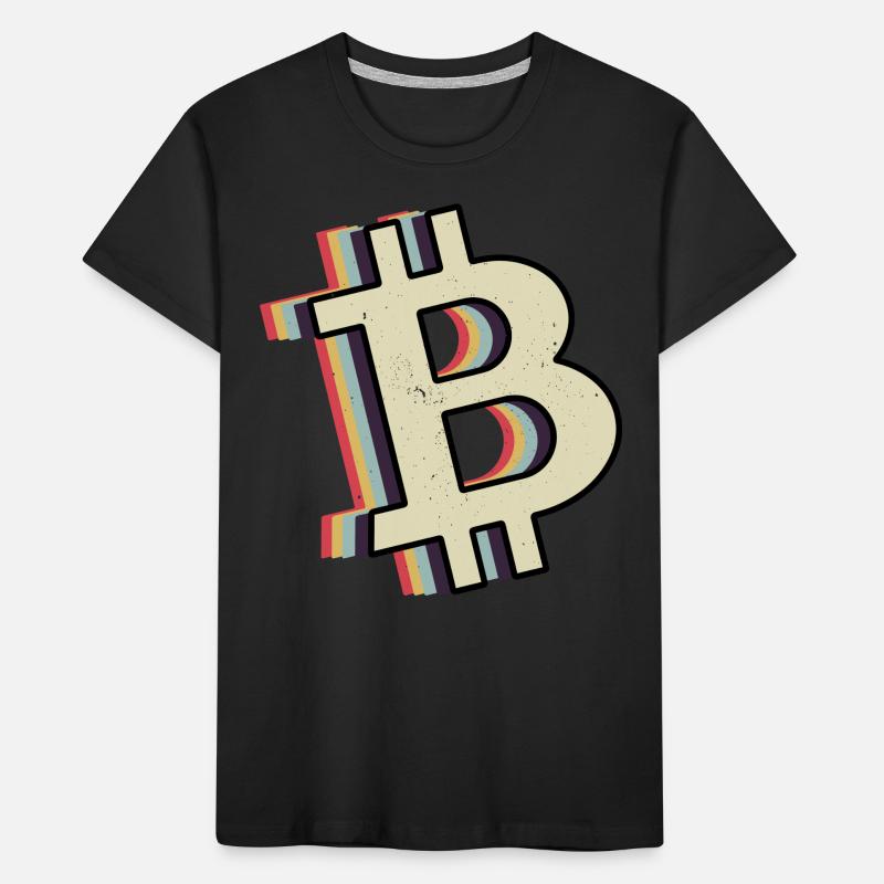 Bitcoin Krypto Kryptowährung Kinder Premium Bio T-Shirt