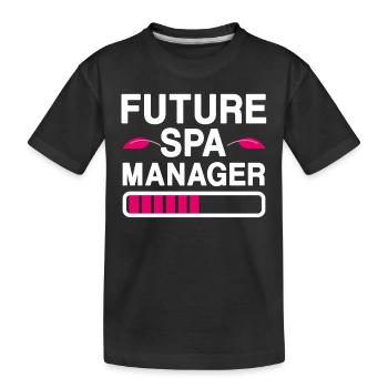 Zukünftiger Spa Manager Wellness-center - Kinder Premium Bio T-Shirt - Schwarz - Vorne