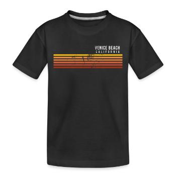 Retro Venice Beach California Vintage Vacation - Kids' Premium Organic T-Shirt - black - Front