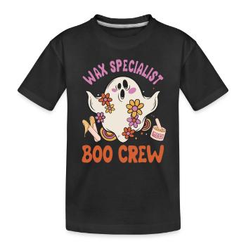 Spécialiste de la cire Boo Crew Fantôme effrayant Halloween - T-shirt bio Premium Enfant - noir - Devant