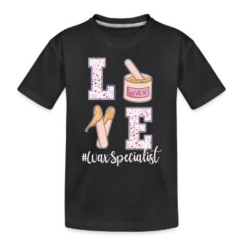 Spécialiste de l’épilation à la cire Saint-Valentin - T-shirt bio Premium Enfant - noir - Devant