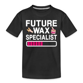 Future Waxing Specialist Beauty School - Kids' Premium Organic T-Shirt - black - Front