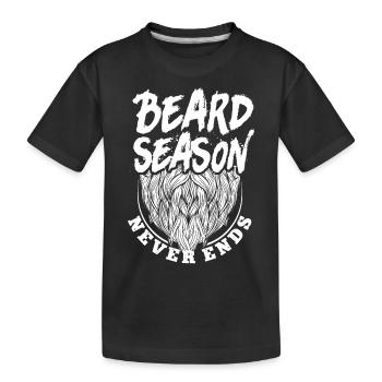Beard Lover Bearded Man Beard - Kids' Premium Organic T-Shirt - black - Front