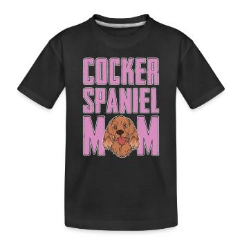 Chiens Maman Fête des Mères Cadeau Cocker Spaniel - T-shirt bio Premium Enfant - noir - Devant