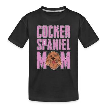 Cocker Spaniel Maman Fête des mères Cadeaux Chiens - T-shirt bio Premium Enfant - noir - Devant