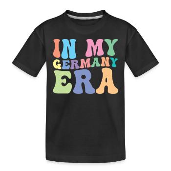 Deutschland Retro Groovy - Kinder Premium Bio T-Shirt - Schwarz - Vorne