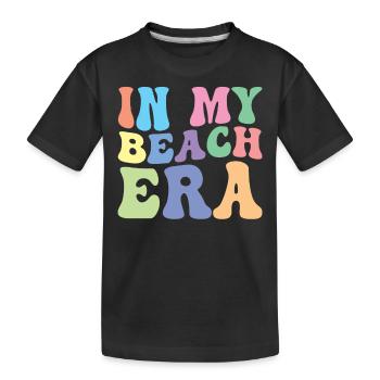 Beach Retro Groovy In My - Kids' Premium Organic T-Shirt - black - Front