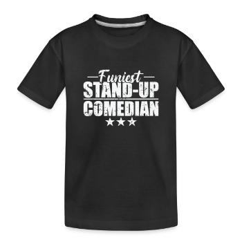 Le plus simple humoriste humoriste riant blague - T-shirt bio Premium Enfant - noir - Devant