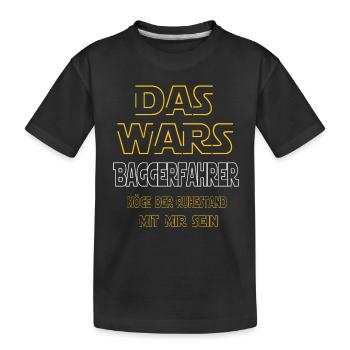 Rente Baggerfahrer Rente Geschenk - Kinder Premium Bio T-Shirt - Schwarz - Vorne