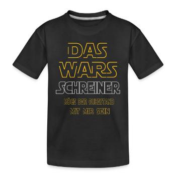Rente Schreiner Rente Geschenk - Kinder Premium Bio T-Shirt - Schwarz - Vorne