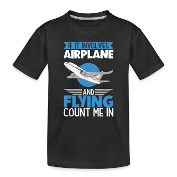 Pilote Aviation Avion Compagnie aérienne Futurs pilotes - T-shirt bio Premium Enfant - noir - Devant