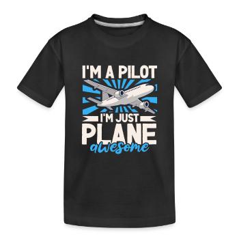 Pilote Aviation Avion Compagnie aérienne Futurs pilotes - T-shirt bio Premium Enfant - noir - Devant