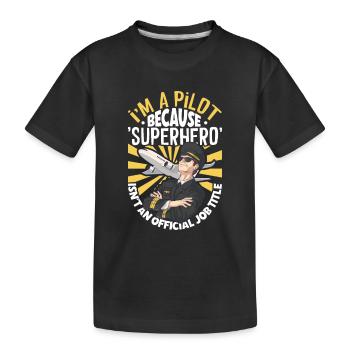 Pilote Aviation Avion Compagnie aérienne Futurs pilotes - T-shirt bio Premium Enfant - noir - Devant
