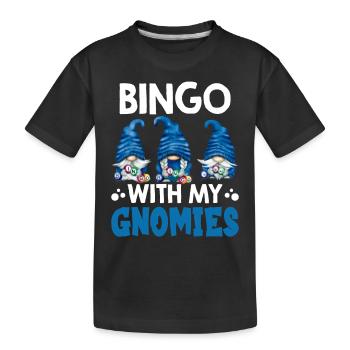 Bingo avec mes gnomies Bingo amusant - T-shirt bio Premium Enfant - noir - Devant