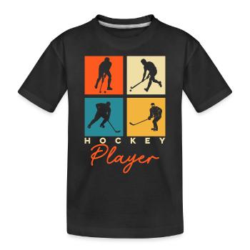 Hockey - Kids' Premium Organic T-Shirt - black - Front