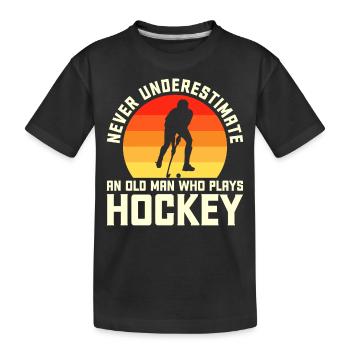 Hockey - Kids' Premium Organic T-Shirt - black - Front