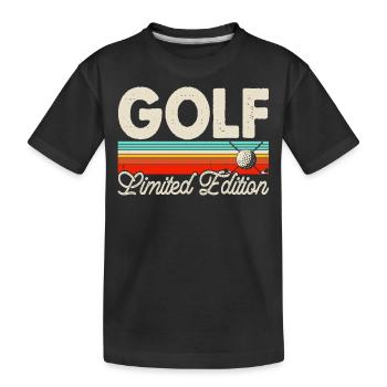 Golf Golfer - Kids' Premium Organic T-Shirt - black - Front