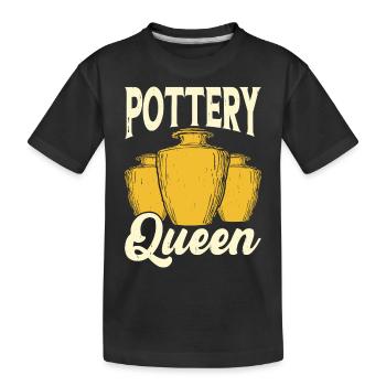 Töpfern Töpferei Töpfer - Kinder Premium Bio T-Shirt - Schwarz - Vorne