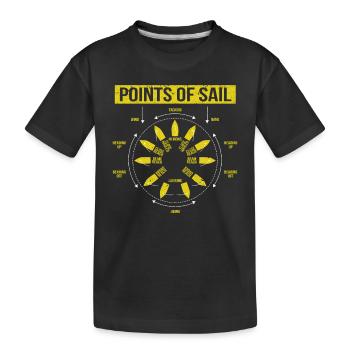 Points de navigation Manœuvres Voilier Marins Skipper - T-shirt bio Premium Enfant - noir - Devant