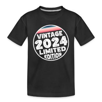Vintage 2024 Babies Baby Shower Kids Shower - Kids' Premium Organic T-Shirt - black - Front