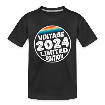 Vintage 2024 Babies Baby Shower Kids Shower - Kids' Premium Organic T-Shirt - black - Front
