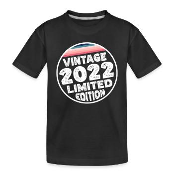 Vintage 2022 Babies Baby Shower Kids Shower - Kids' Premium Organic T-Shirt - black - Front