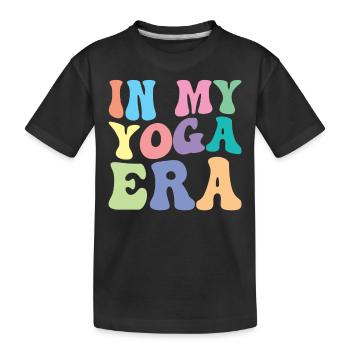 Yoga Retro Groovy In Mine - Kids' Premium Organic T-Shirt - black - Front