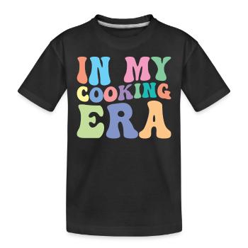Cooking Retro Groovy In My - Kids' Premium Organic T-Shirt - black - Front