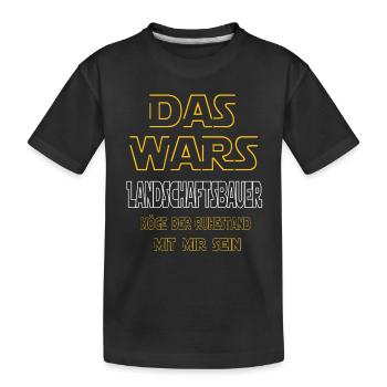 Rente Landschaftsbauer Rente Geschenk - Kinder Premium Bio T-Shirt - Schwarz - Vorne