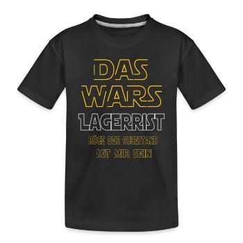 Rente Lagerrist Rente Geschenk - Kinder Premium Bio T-Shirt - Schwarz - Vorne