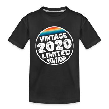 Vintage 2020's Birthday Gift Children's Party - Kids' Premium Organic T-Shirt - black - Front