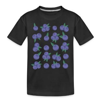 Myrtilles Baies Fruit Motif - T-shirt bio Premium Enfant - noir - Devant