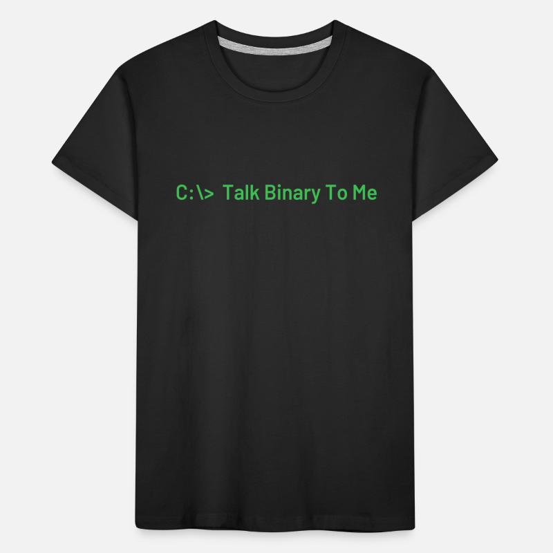 Sprich Binär Zu Mir Lustiges Coder Programmierer Kinder Premium Bio T-Shirt