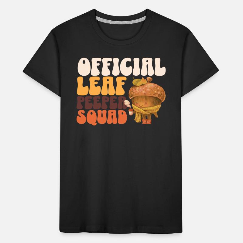Leaf Peeper Squad Automne Feuillage Feuille Peeping Automne T-shirt bio Premium Enfant