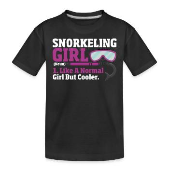 Fille de plongée en apnée Comme une fille normale - T-shirt bio Premium Enfant - noir - Devant