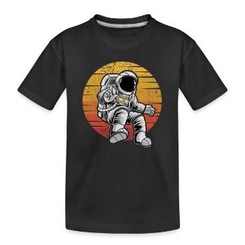 Cosmonaute Rétro Vaisseau Spatial Taikonaut Spaceman - T-shirt bio Premium Enfant - noir - Devant
