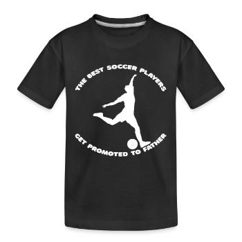 Fußballspieler Fußballmannschaft Fußballdesign - Kinder Premium Bio T-Shirt - Schwarz - Vorne