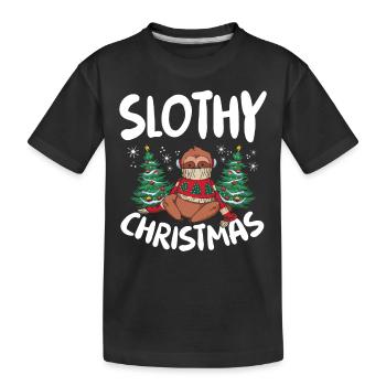 Sapin de Noël pourri - T-shirt bio Premium Enfant - noir - Devant