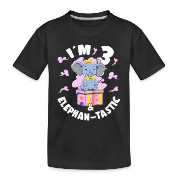 3rd Birthday Daughter Cute 3 Year Old Girl Gift - Kinder Premium Bio T-Shirt - Schwarz - Vorne