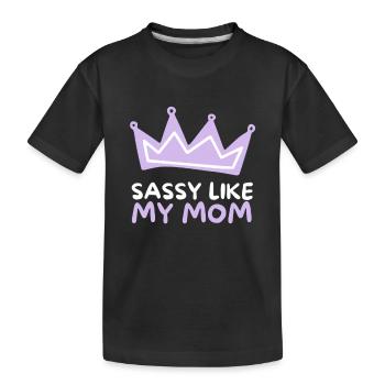 Aunt Niece Matching - Im sassy like my aunt - Kids' Premium Organic T-Shirt - black - Front