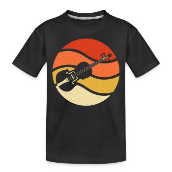 Violine Violinist - Kinder Premium Bio T-Shirt - Schwarz - Vorne