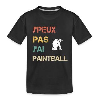 je peux pas j'ai paintball cadeau tireur - T-shirt bio Premium Enfant - noir - Devant