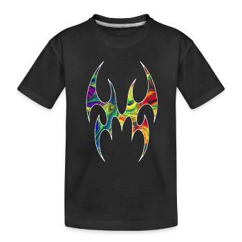 Alien Spider marble - Kids' Premium Organic T-Shirt - black - Front