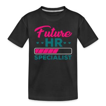 Funny Future Hr Specialist Design - Kids' Premium Organic T-Shirt - black - Front