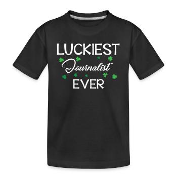 Journaliste Actualités de la Saint-Patrick - T-shirt bio Premium Enfant - noir - Devant