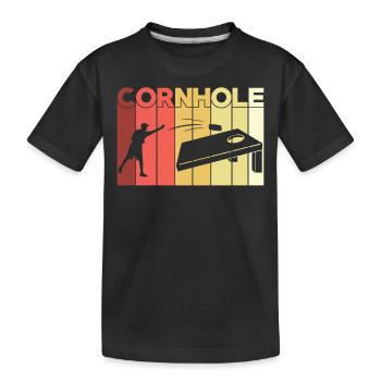 Cornhole Game Retro - T-shirt bio Premium Enfant - noir - Devant